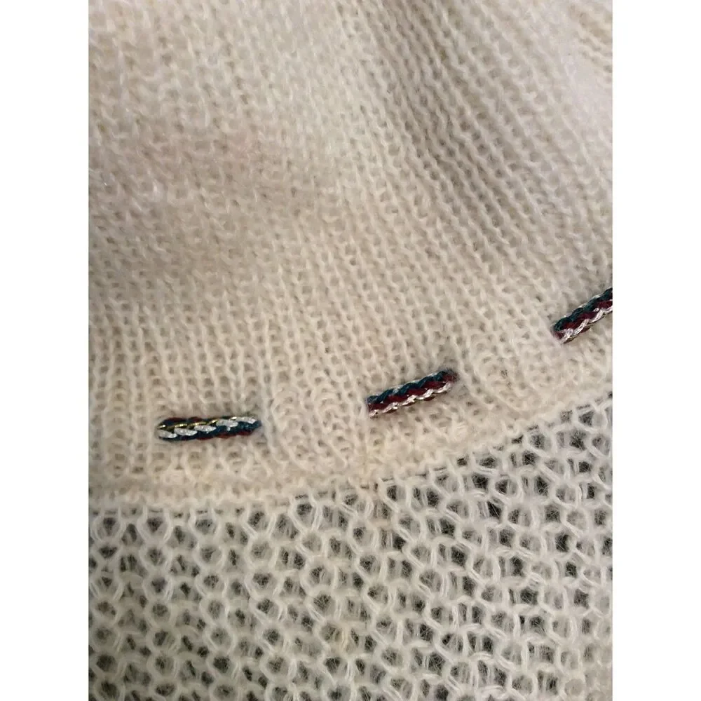Vintage Avon Funnel Neck Soft Sweater Large L Mohair Knit 80s Oversized SOFT